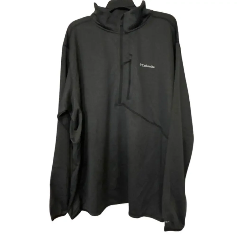 COLUMBIA NWOT Park View Fleece Half Zip Dark Gray Omni Wick Size 3XL